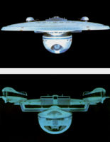 USS Excelsior NX-2000 bow and stern