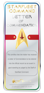 Starfleet Command Letter of Diplomatic Commendation